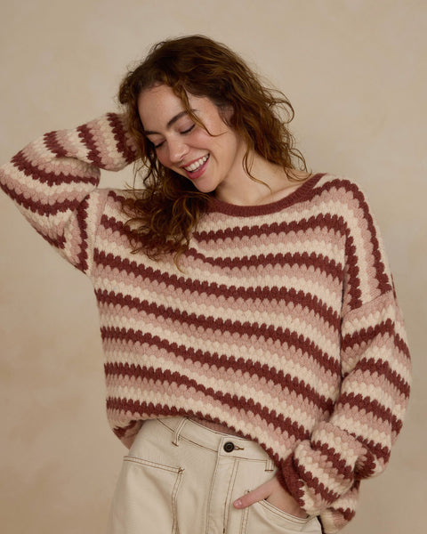 Aspen sweater multi stripe Rylee & Cru