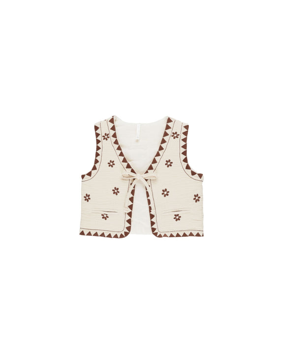 Embroided vest natural Rylee & Cru