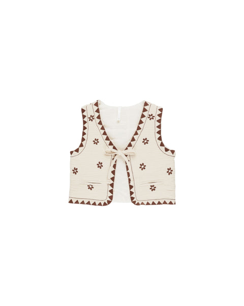 Embroided vest natural Rylee & Cru